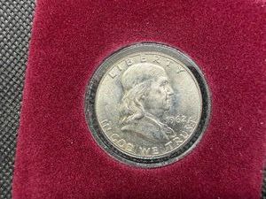 1962-D Brilliant Uncirculated Silver Franklin Half Dollar