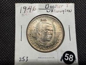 1946 Booker T. Washington Commemorative Silver Half Dollar