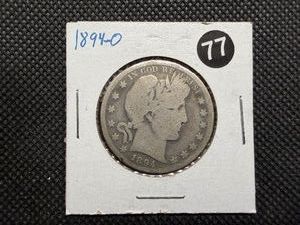 1894-O Silver Barber Half Dollar