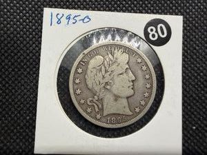 Nice Better Date 1895-O Silver Barber Half Dollar Marked F12 When Purchased  - Greysheet value for an F12 is $150