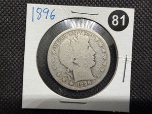 1896 Silver Barber Half Dollar
