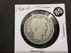 1906-D Silver Barber Half Dollar