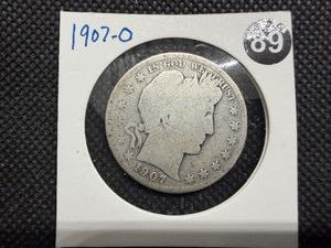 1907-O Silver Barber Half Dollar