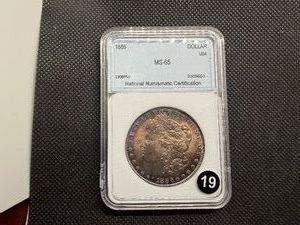 1886 Morgan Silver Dollar NNC  MS65 - Beautiful Copper Toning