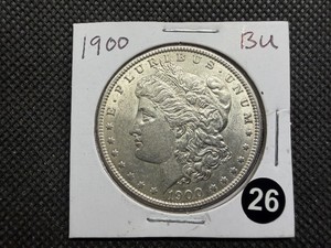 1900 Morgan Silver Dollar Marked BU When Purchased - Nice Coin