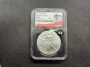 2017  1 Oz. Silver American Eagle NGC MS70 First Day of Issue - Perfect Grade