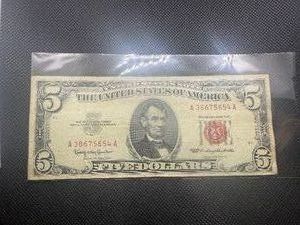 1963 Series Red Seal $5 Bill