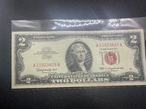 1963 Series Red Seal $2 Bill