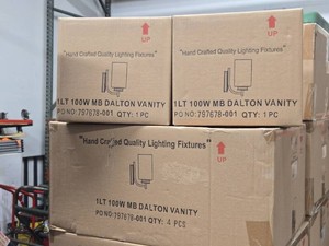 Lot of (6) Sun Set Lighting MB Dalton Bright Satin Nickel Finish 1 Light 100W Vanity Light F18011-80