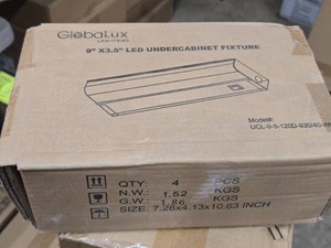 Lot of (1 Box) Globalux LED Undercabinet Light UCL-9-5-120D-93040-WH 4-count ( 4 total items )