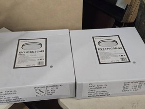 Lot of (2) Envirolite 16 Flush Mount Canopy Light EV1416C3C-43
