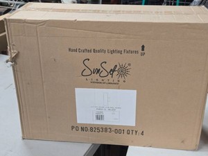 Lot of (1 Box) Sun Set Lighting 2-Light 4 Square Aluminum Wall Sconce F6892-31 4-count ( 4 total items )