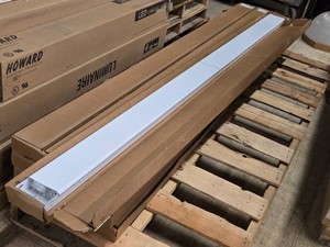 Lot of (2) Howard Lighting 4 Light Flat Strip Light 8