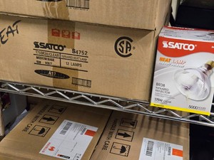 Lot of (1 Box) Satco Infrared Heat Lamp 175W 12-count ( 12 total items )