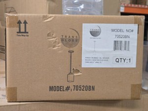 Lot of (2) Trans Globe Pendant Light - Rubbed Oil Bronze Finish 70520BN