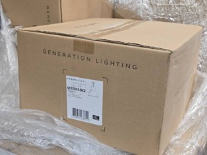 Lot of (1) Generation Lighting Division Street 1-Light A19 100W Pendant - Brushed Nickel Finish 6517401-962