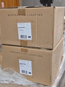 Lot of (2) Generation Lighting Division Street 1-Light A19 100W Pendant - Brushed Nickel Finish 6517401-962