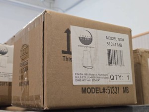 Lot of (1) Trans Globe Wall Light 60W E26 - Matte Black Finish 51331 MB
