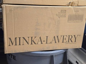 Lot of (1) Minka Lavery Cool and Soft Brass  Natural Rope Shade Finish Semi Flush Candelabra 4x60W 3869-726