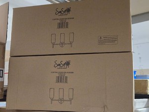 Lot of (2) Sun Set Lighting 3 Light Wall Sconce 85W Opal Glass