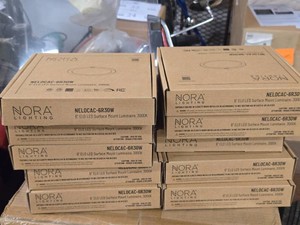 Lot of (10) Nora Lighting� 6 ELO LED Surface Mount Luminaire 3000K NELOCAC-6R30W