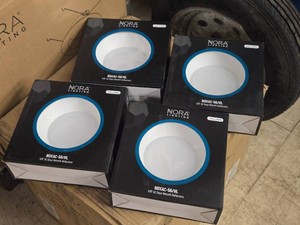 Lot of (4) Nora Lighting� 56 AC Onyx Retrofit Reflectors NOXAC-56HL