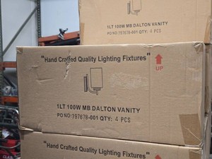 Lot of (1 Box) Sun Set Lighting MB Dalton 1 Light 100W Vanity Light - Bright Satin Nickel Finish F18011-80 4-count ( 4 total items )