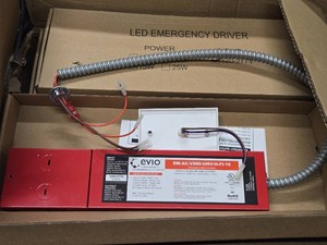 Lot of (6) Evio LED Emergency Driver 15W Micro-Inverter EM-AC-V200-UNV-H-FI-16