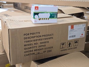 Lot of (1 Box) Havells Incandescent Rough Service Bulbs 75W A19 120-count ( 120 total items )