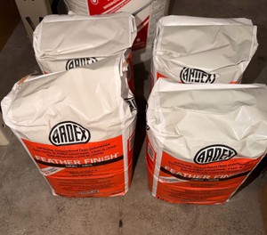 Lot of 4 NEW Bags ARDEX Feather Finish Self-Drying Cement-Based Finish Underlayment