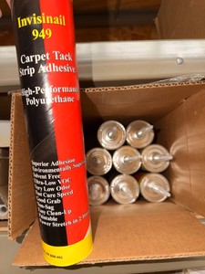 (11) New Invisinail 949 Carpet Tack Strip Adhesive Tubes  High-Performance Polyurethane