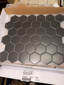 Anatolia Soho Retro Black Hexagon Mosaic Tile  3 Boxes