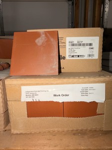 Approx. 66 Sq. Ft. QuarryTile Canyon RedRed Blaze 6 x 6 Quarry Floor Tile, Color 0Q01, Shape 661P