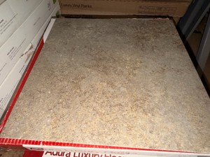 Approx. 109 Sq. Ft. Mannington Adura Luxury Floors Crete Sediment Luxury Vinyl Tile Flooring, Model AT340, 16 x 16 LVT