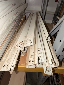 Lot of Industrial Steel Pallet Rack Beams  Cross Members