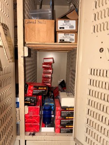 Large Assortment of Flooring Staples, Trowel Blades, Carpet Blades, Colored Nails & Supplies locker 4