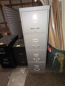 Grey 4 Drawer Filing Cabinet