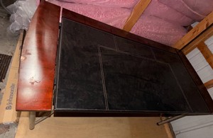 Dark Wood Large Desk - Heavy