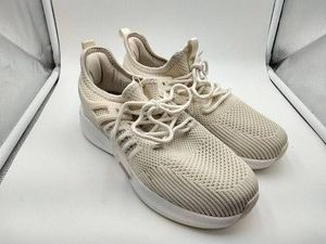 Unbranded Knit Athletic Sneaker Womens Cream Lace-Up Size 6 US (EUR 36.5) Pre-Owned