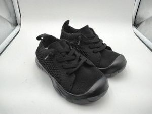 Lelsflt Toddler Boys Black Knit Slip-On Sneaker Size 8 New