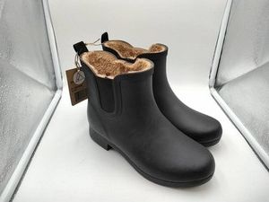 Chooka Delridge Chelsea Womens Black Plush-Lined Waterproof Rain Ankle Boot Size 7 New With Tags