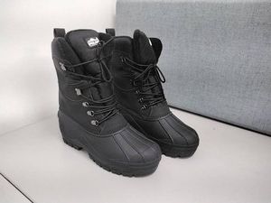 Polar Mens Black Insulated Waterproof Winter Snow Boot Size 45 EUR (US Mens 11.5) New