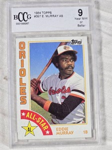 Eddie Murray 1984 Topps All-Star #397 BCCG Graded 9 - Baltimore Orioles Vintage Baseball Card