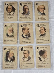 Literary Author Cards Featuring Classic Authors and Their Works