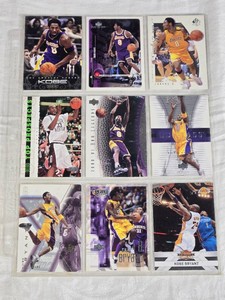 Lot of 9 Kobe Bryant Basketball Cards