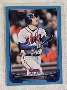 Freddie Freeman 2012 Bowman Blue and Numbered 180500 - Atlanta Braves Baseball Card