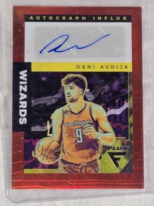 Deni Avdija 2022-23 Panini Flux Autograph Influx Auto #AI-DAV 849 - Washington Wizards Basketball Card