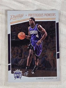 Chris Webber 2016-17 Panini Prestige Prestigious Pioneers #18 and Numbered 725 - Sacramento Kings Basketball Card