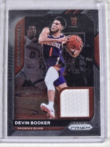 Devin Booker 2020-21 Panini Prizm Sensational Game-Worn Patch #SSW-DBK - Phoenix Suns Basketball Card