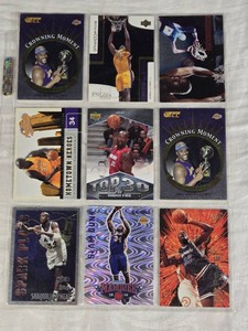 Lot of 9 Shaquille ONeal Basketball Cards including Upper Deck, Topps, and Panini Brands - Featuring Special Inserts